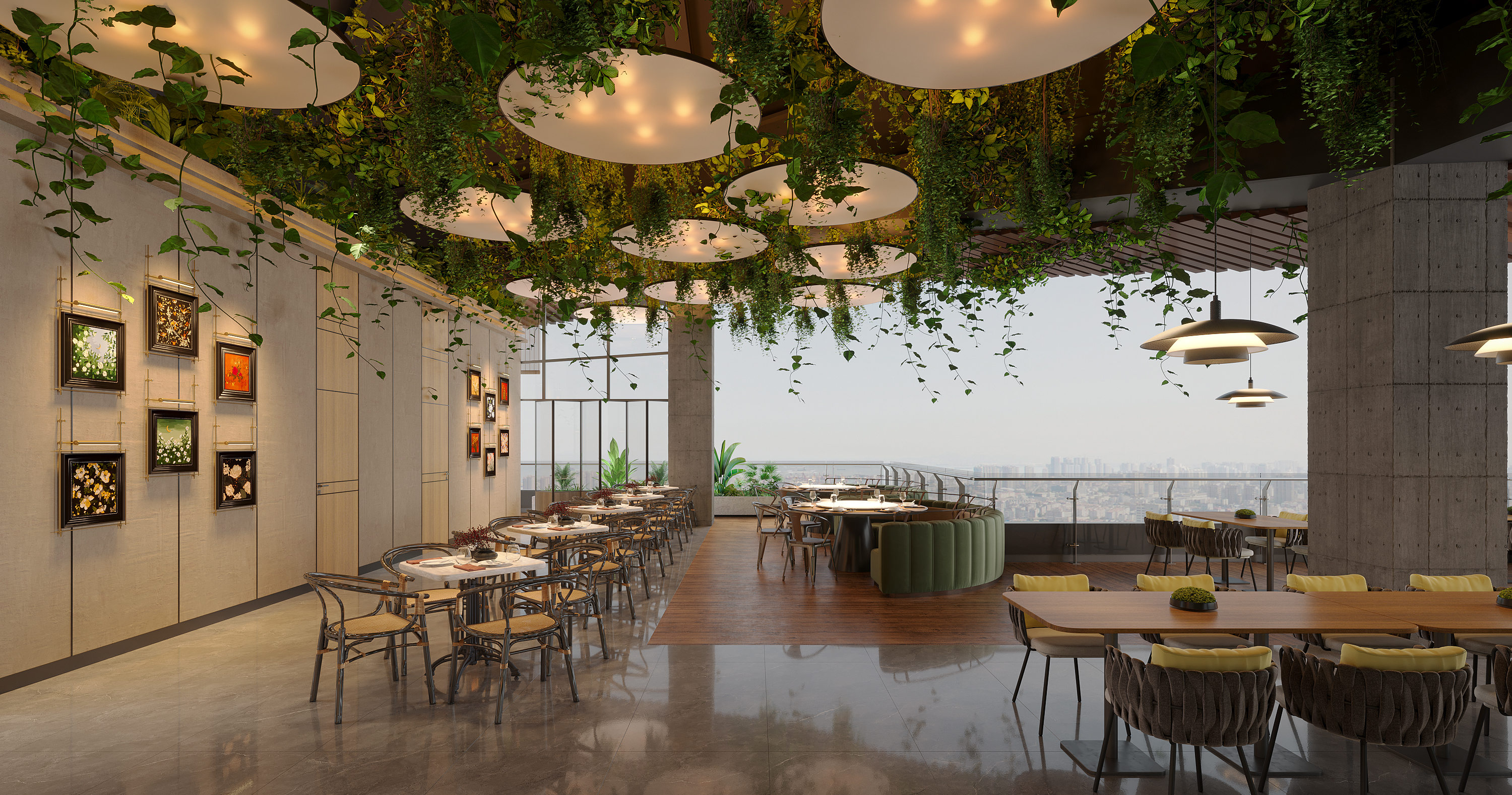 餐厅 （新中式跟工业风）混合-6