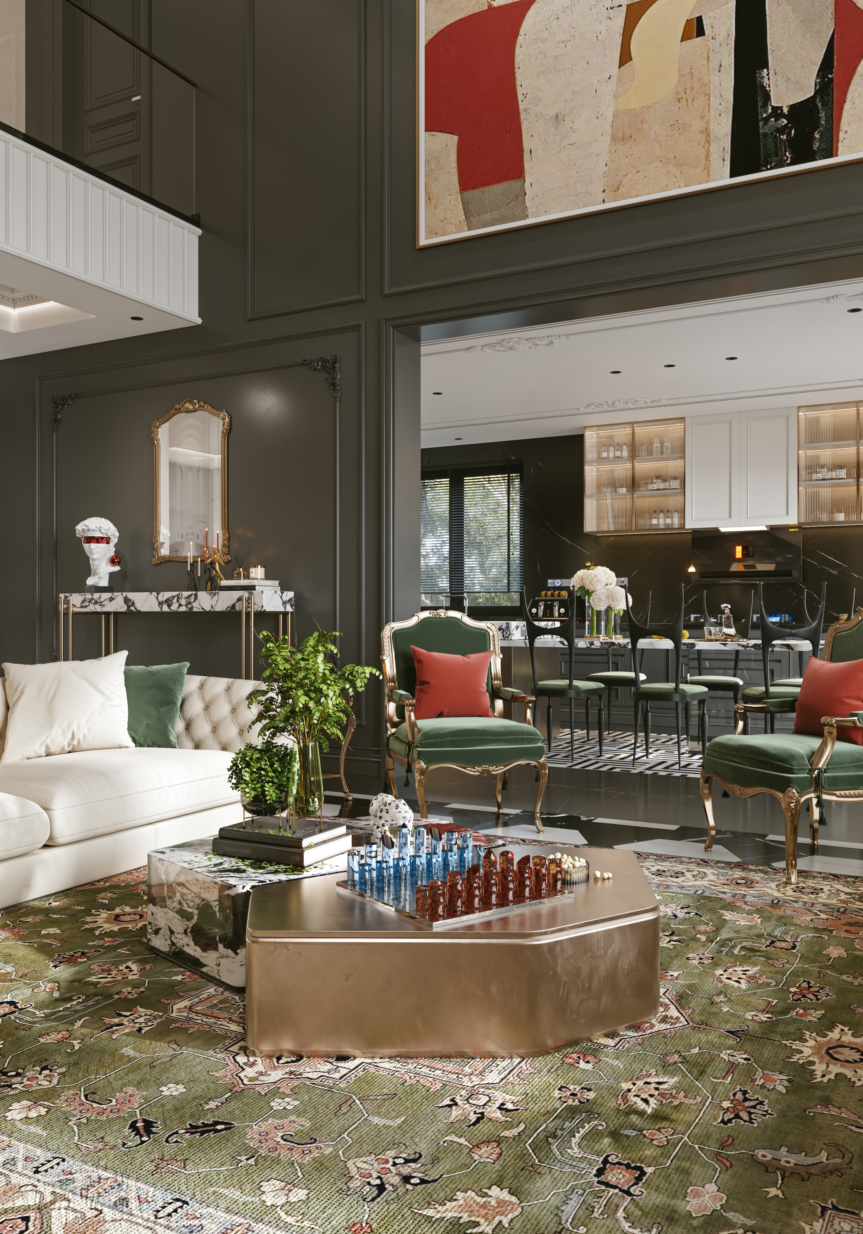 法式挑空别墅 法式别墅 别墅-6