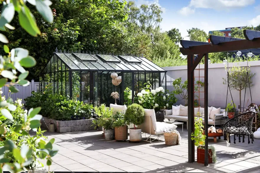 30 年代瑞典风格魅力之家,绿意盎然 garden house-26