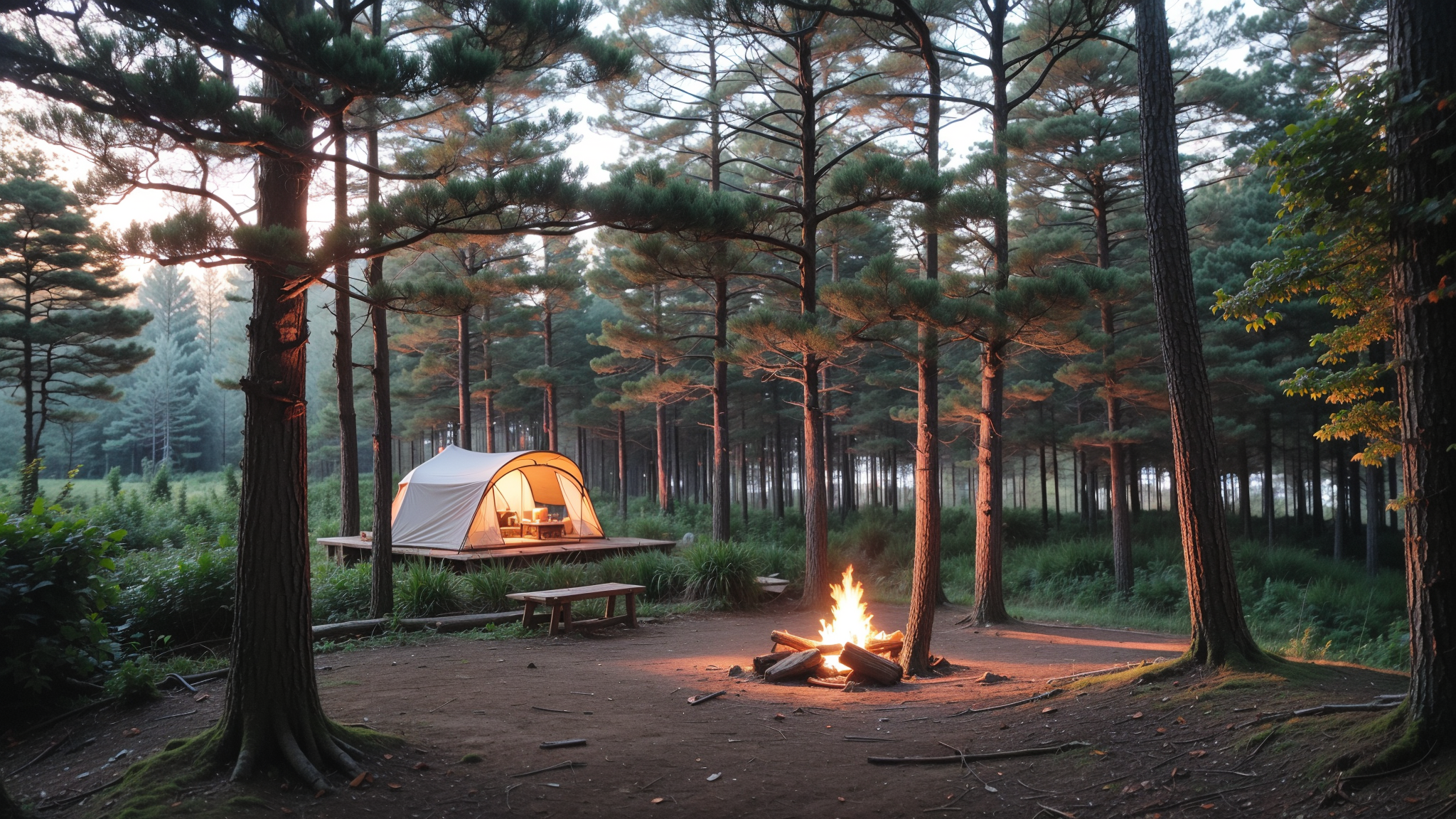 AI创意设计50-树屋篝火-4