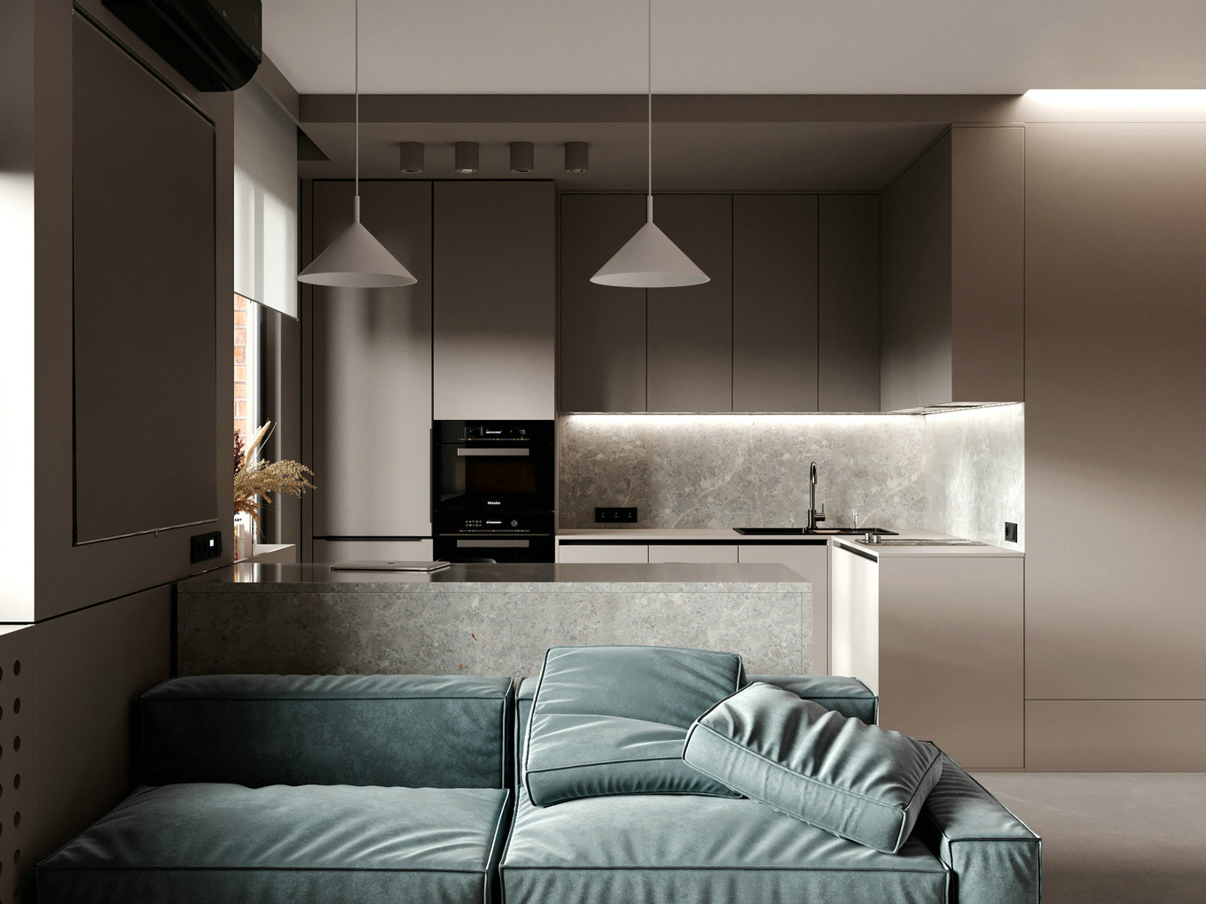 北欧风单身公寓，舒适极简空间-1