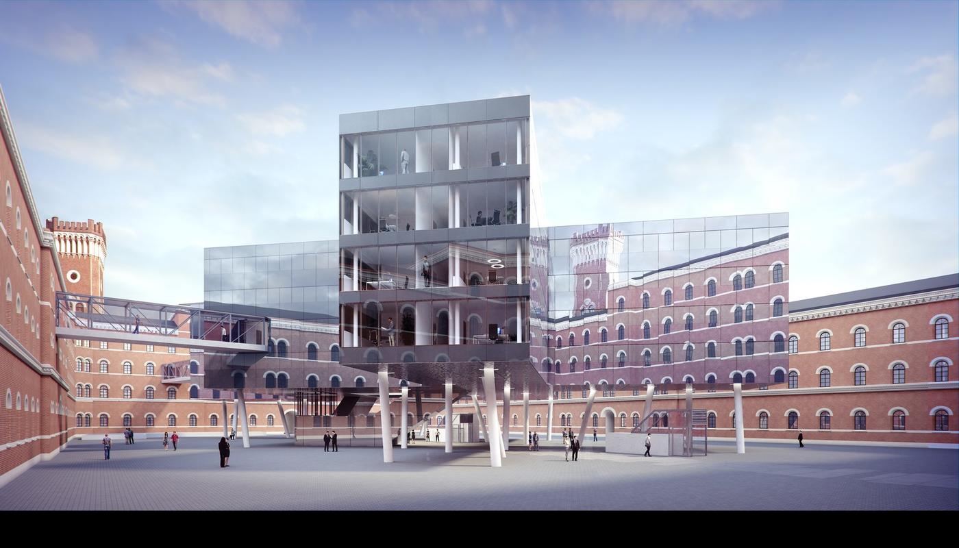 漂浮的双X办公楼-0