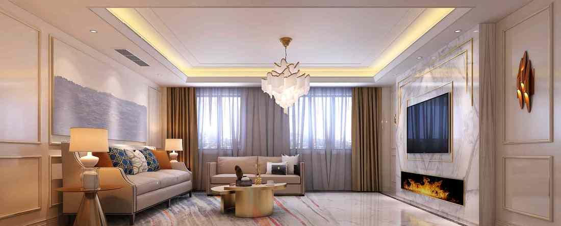 欧式轻奢风,白色大理石与金属线条的精致碰撞-7