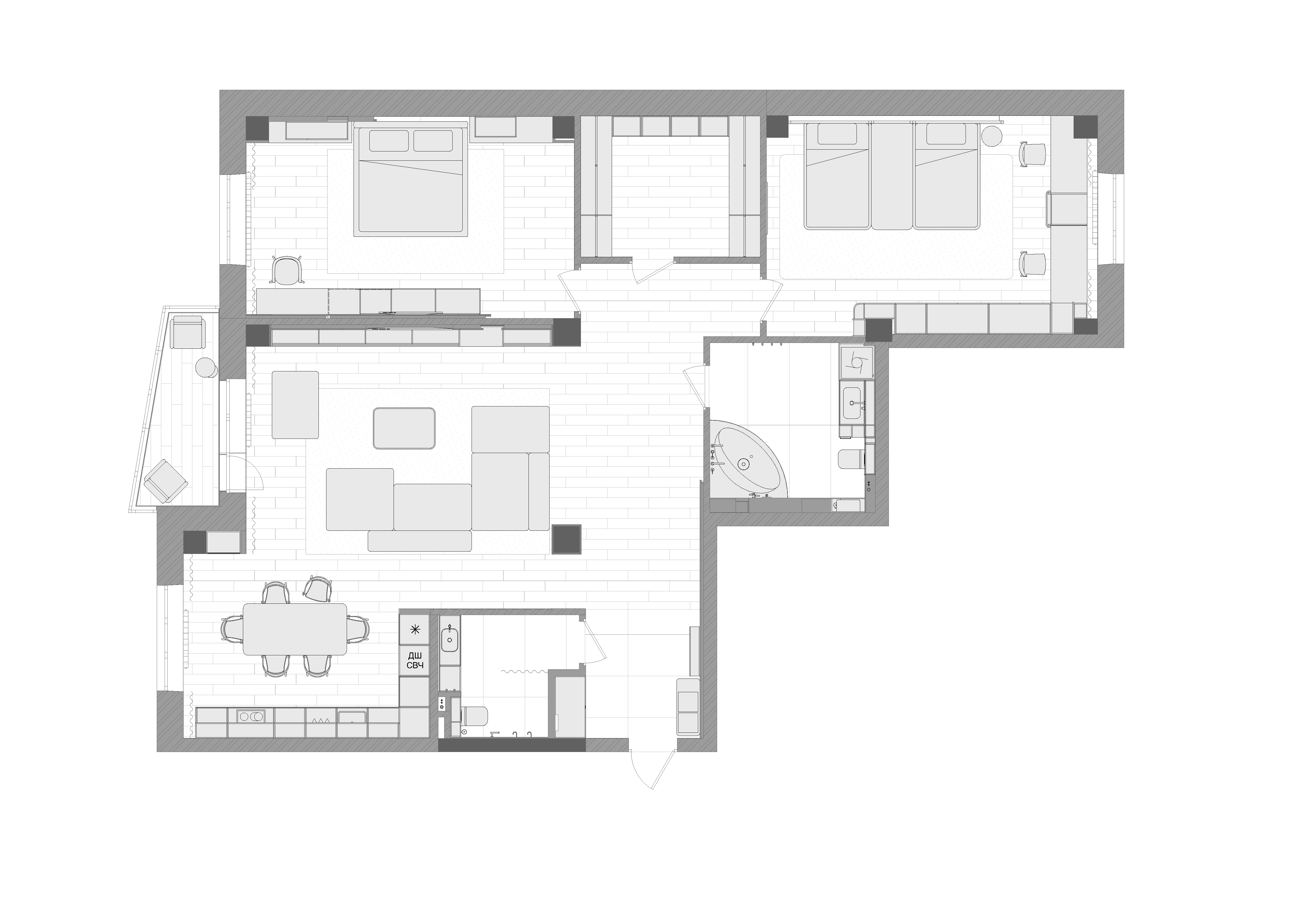 ЖК:Александровский 公寓室内设计项目丨俄罗斯车里雅宾斯克丨Ananev Architects-5