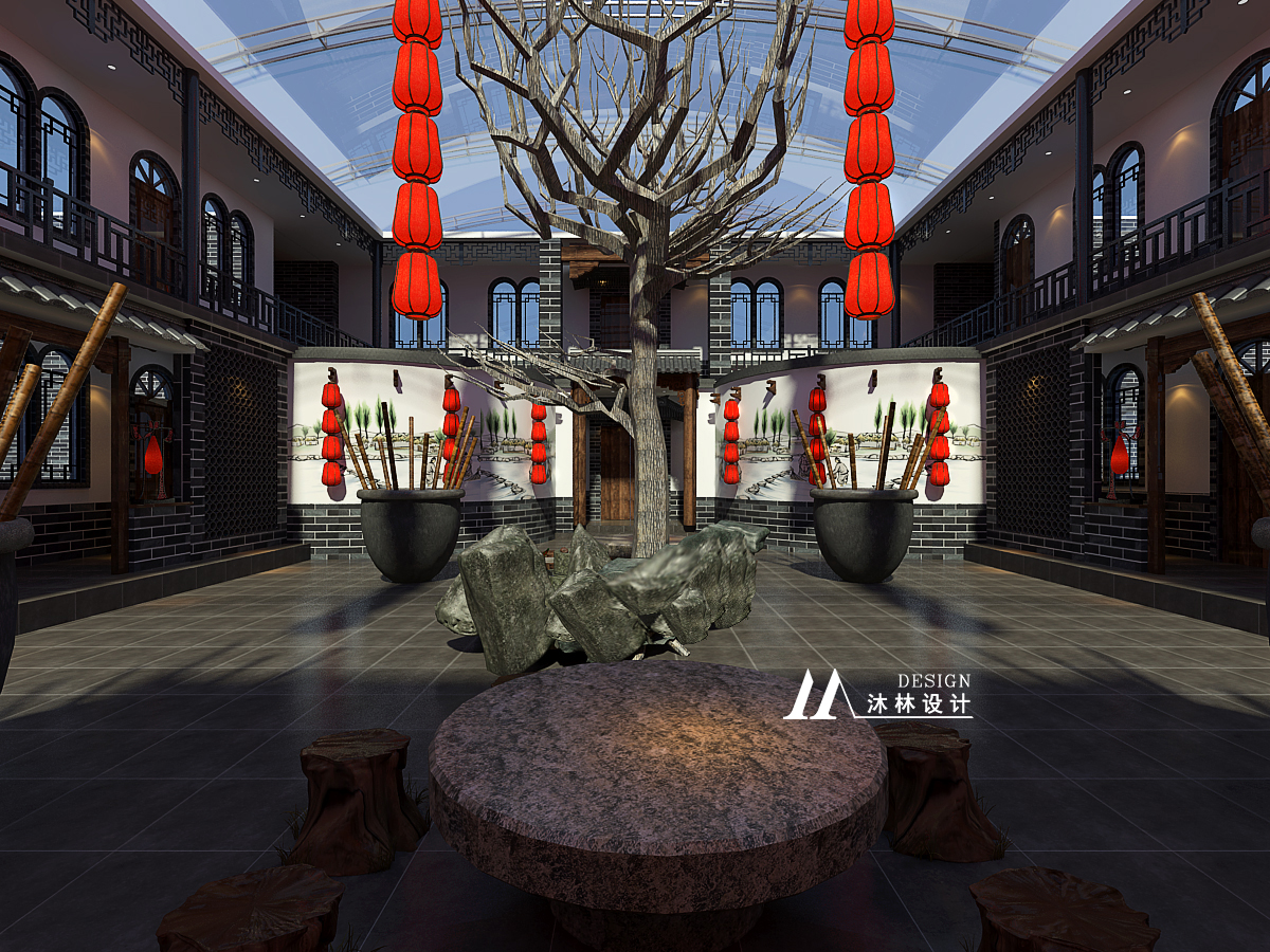 山西阳曲县西门生态庄园设计|太原装饰装修装潢设计公司沐林设计-4