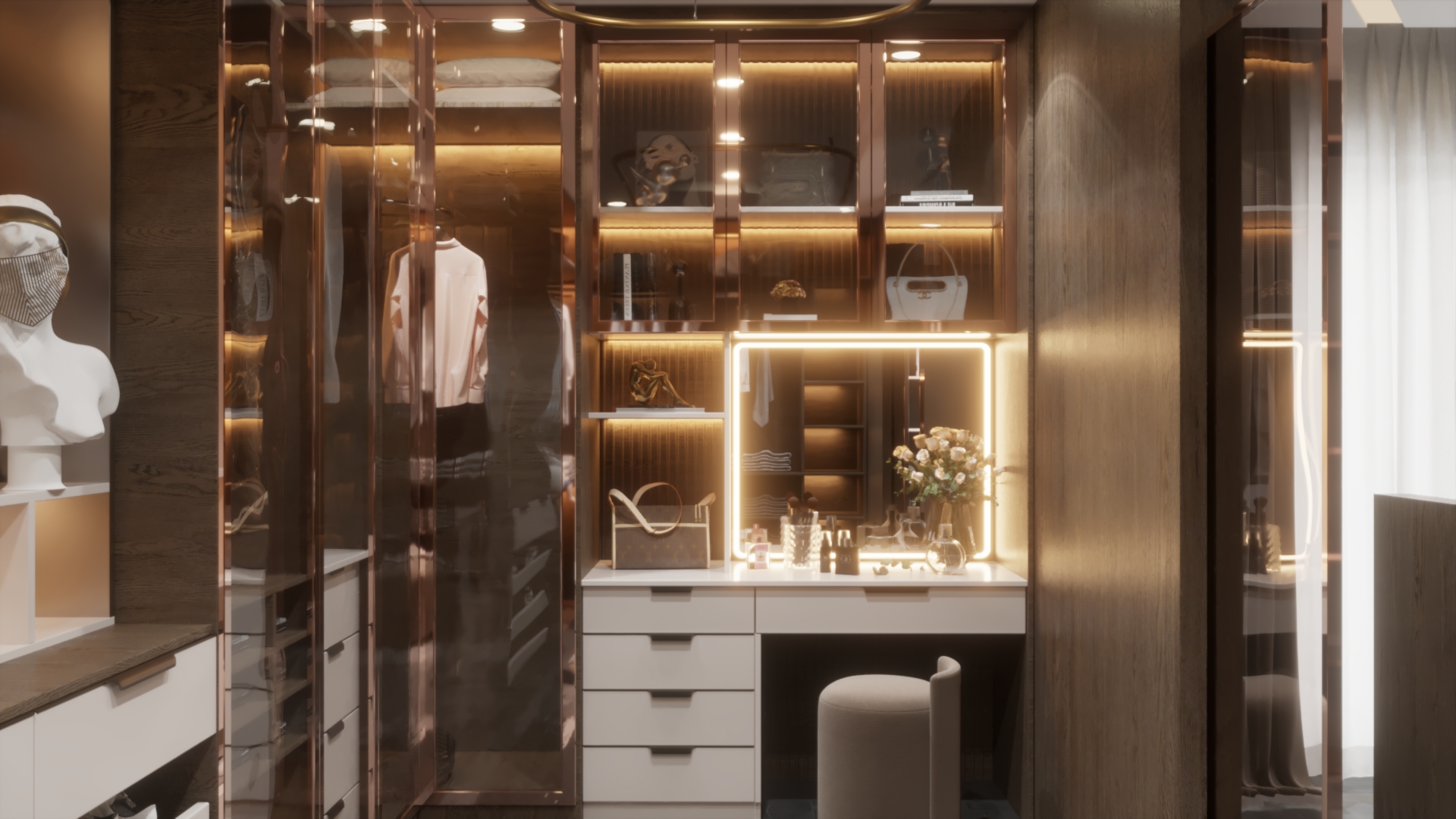 Master Bed Room and Dressing Room Modern-11