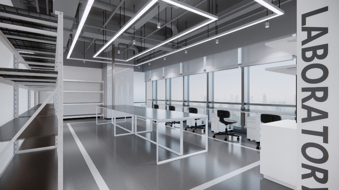 2000㎡黑白灰原子智造办公空间设计-54