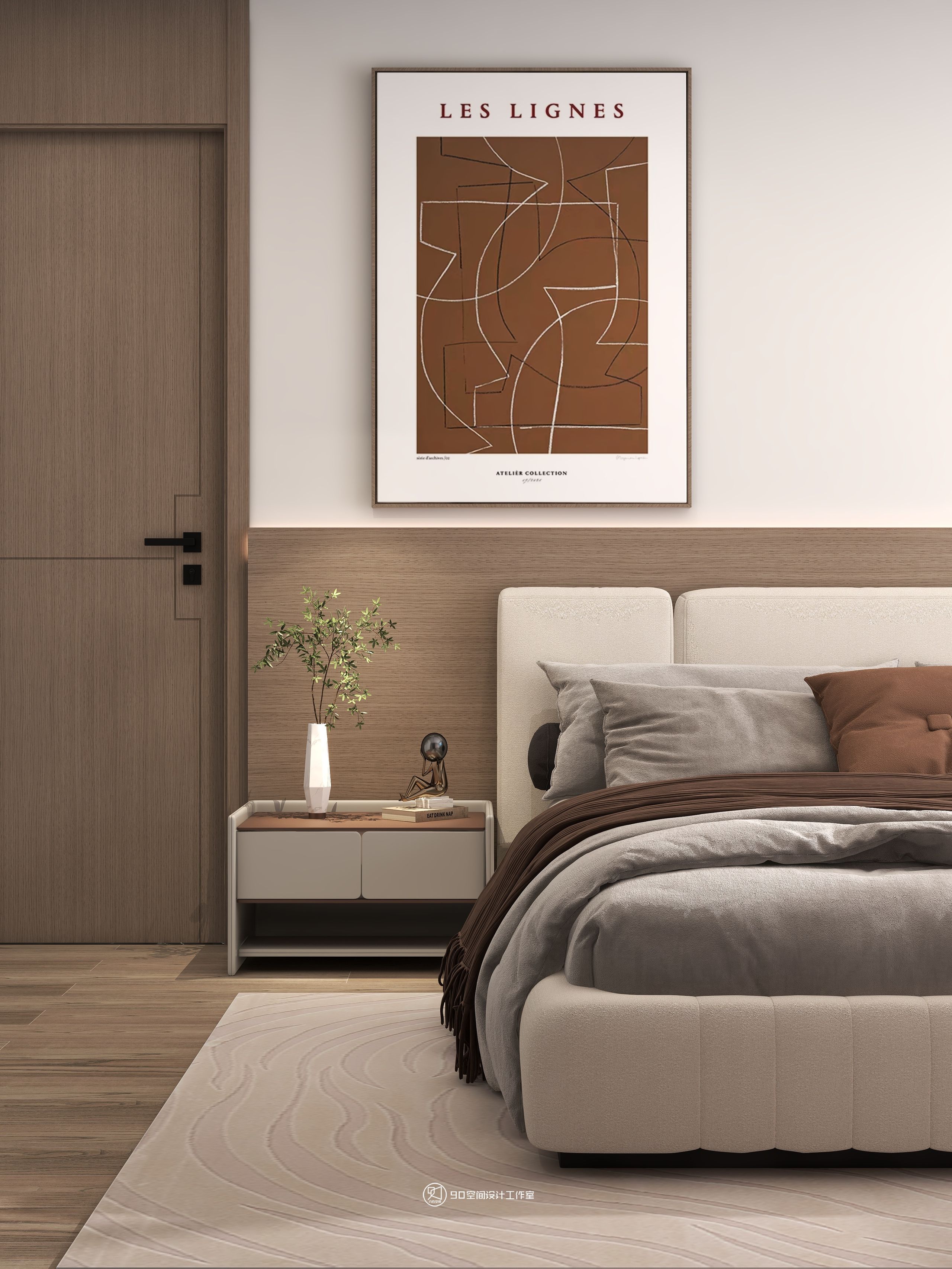 蒲公英现代风格住宅设计丨90 空间设计-22