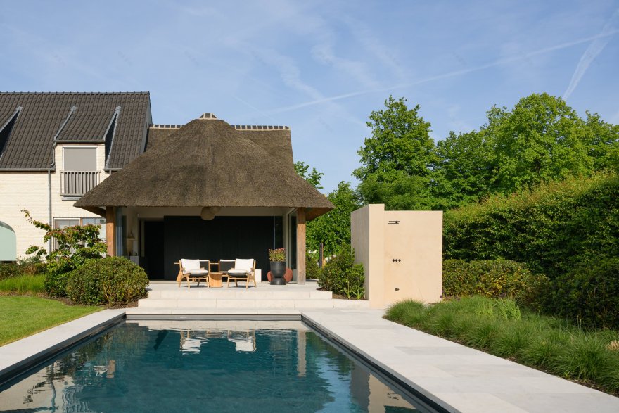 既有住宅带温室,泳池和淋浴墙的扩建项目丨Ai&M bvba-34