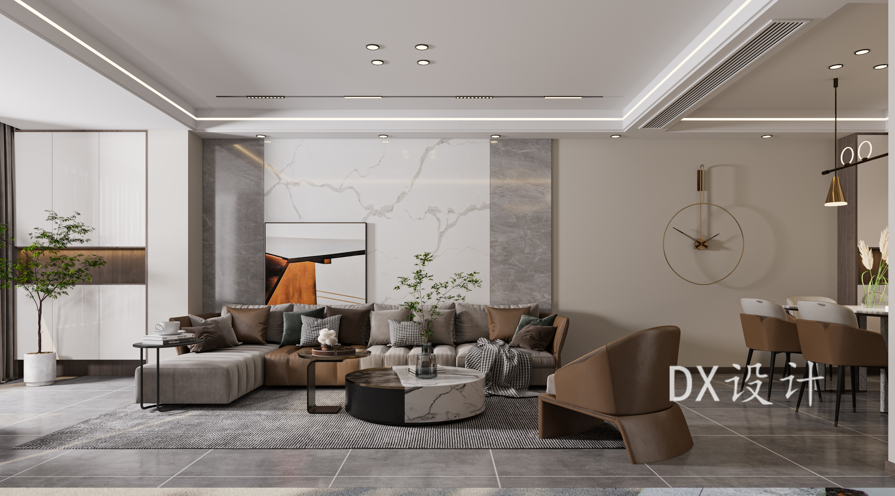 现代简约客餐厅设计合集丨原创作品-5