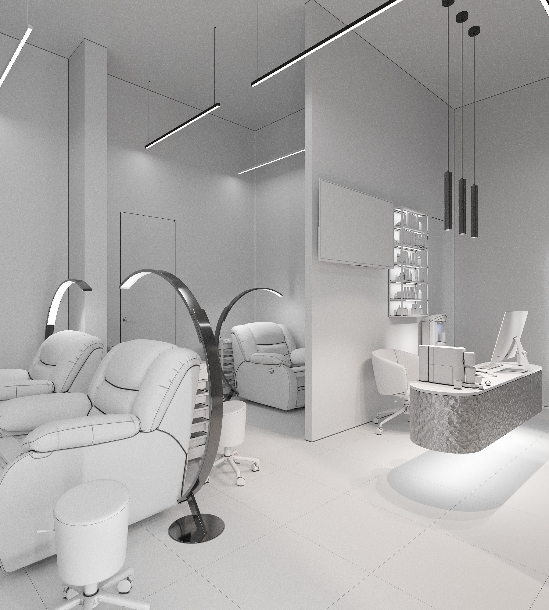 莫斯科睫毛嫁接沙龙室内设计丨布基纳法索波尼-15