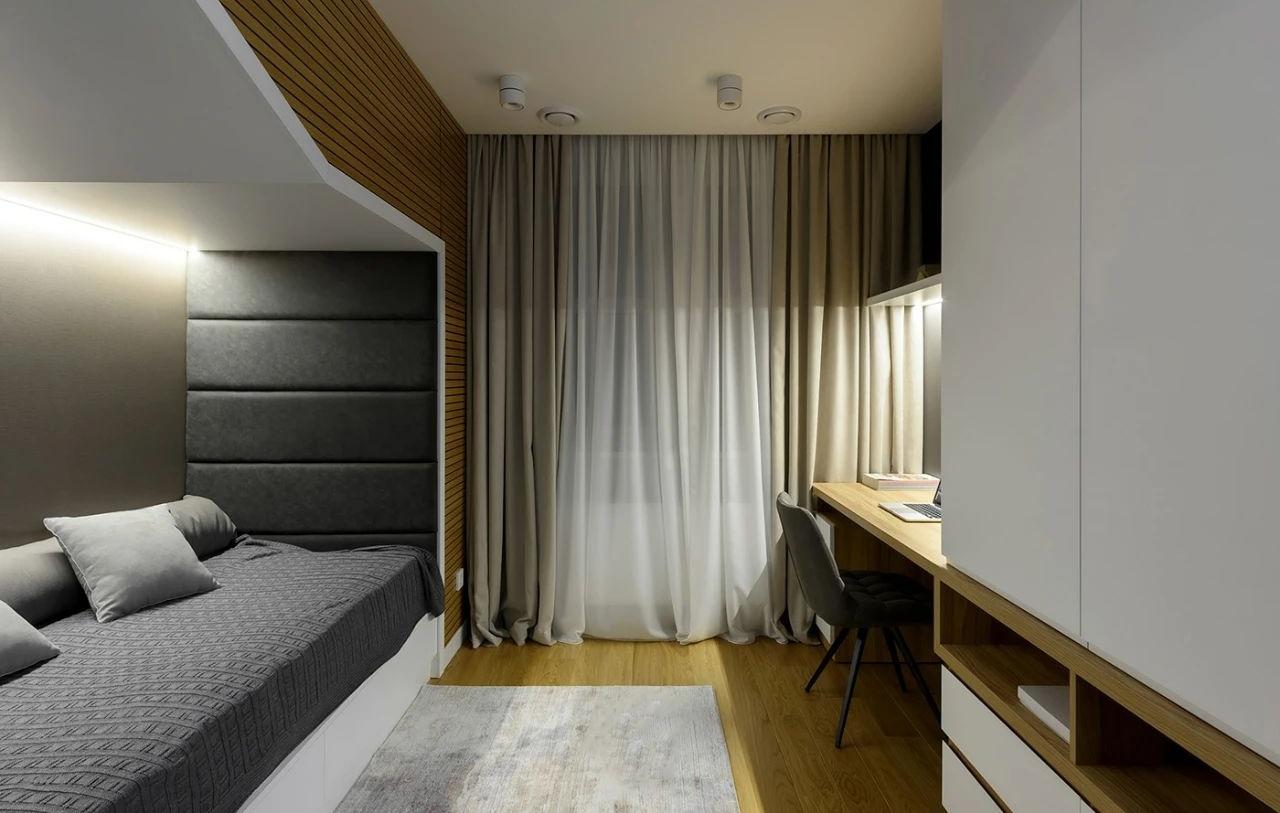 乌克兰98㎡现代风公寓设计，角落空间这样设计太实用了！-65