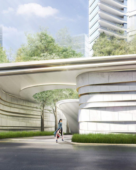 中国铁建成都西派浣花​曲线大区景观SU模型