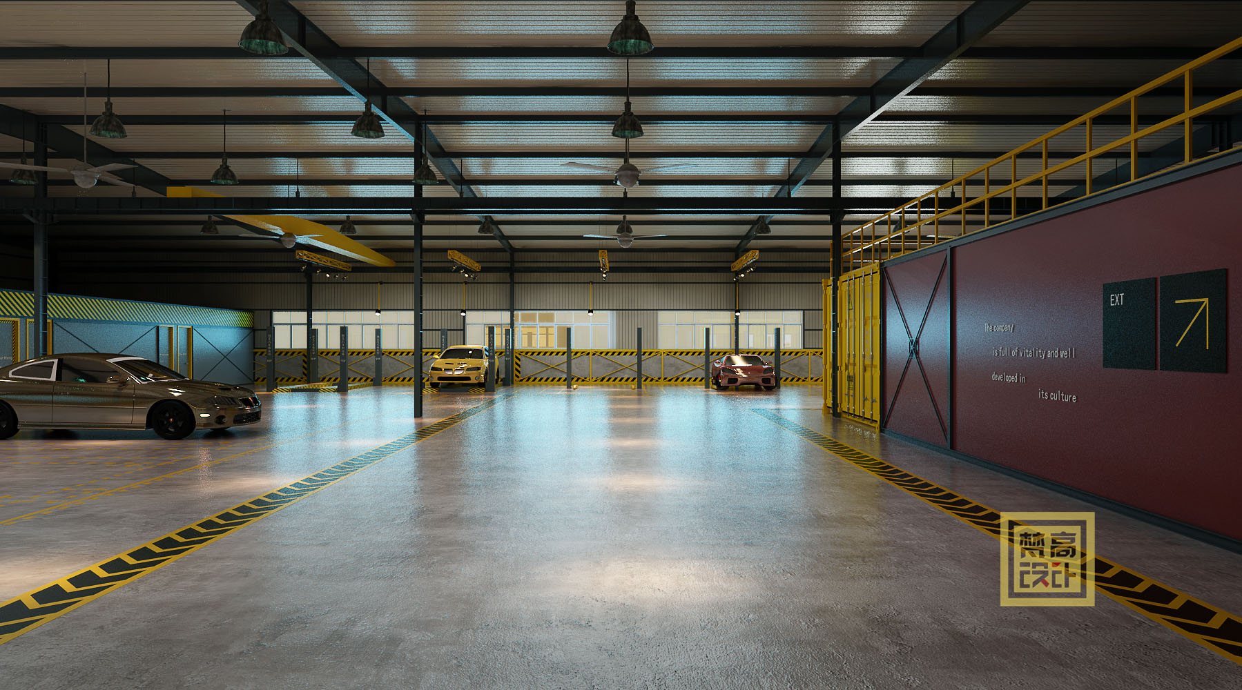 16 年工业风汽修俱乐部，演绎复古与时尚的完美结合-1