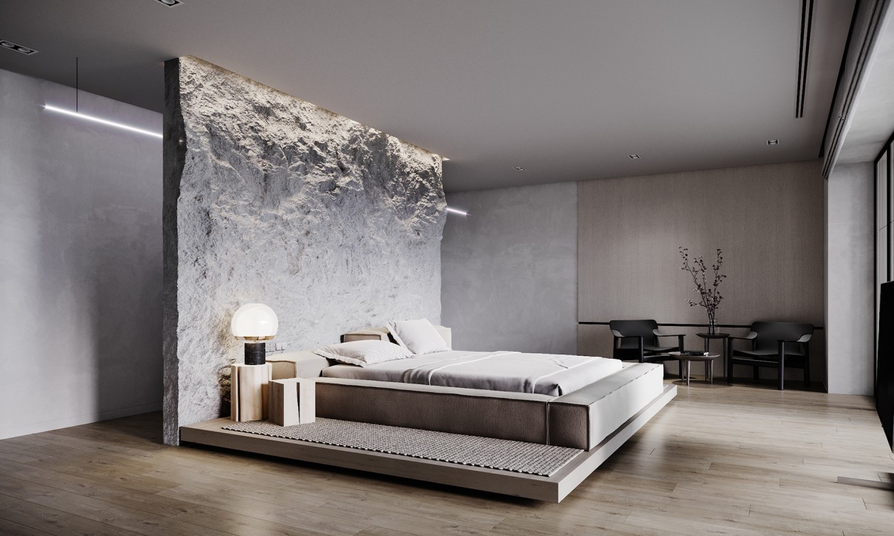 乌克兰基辅650㎡高级黑+简洁白 极简风公寓-12