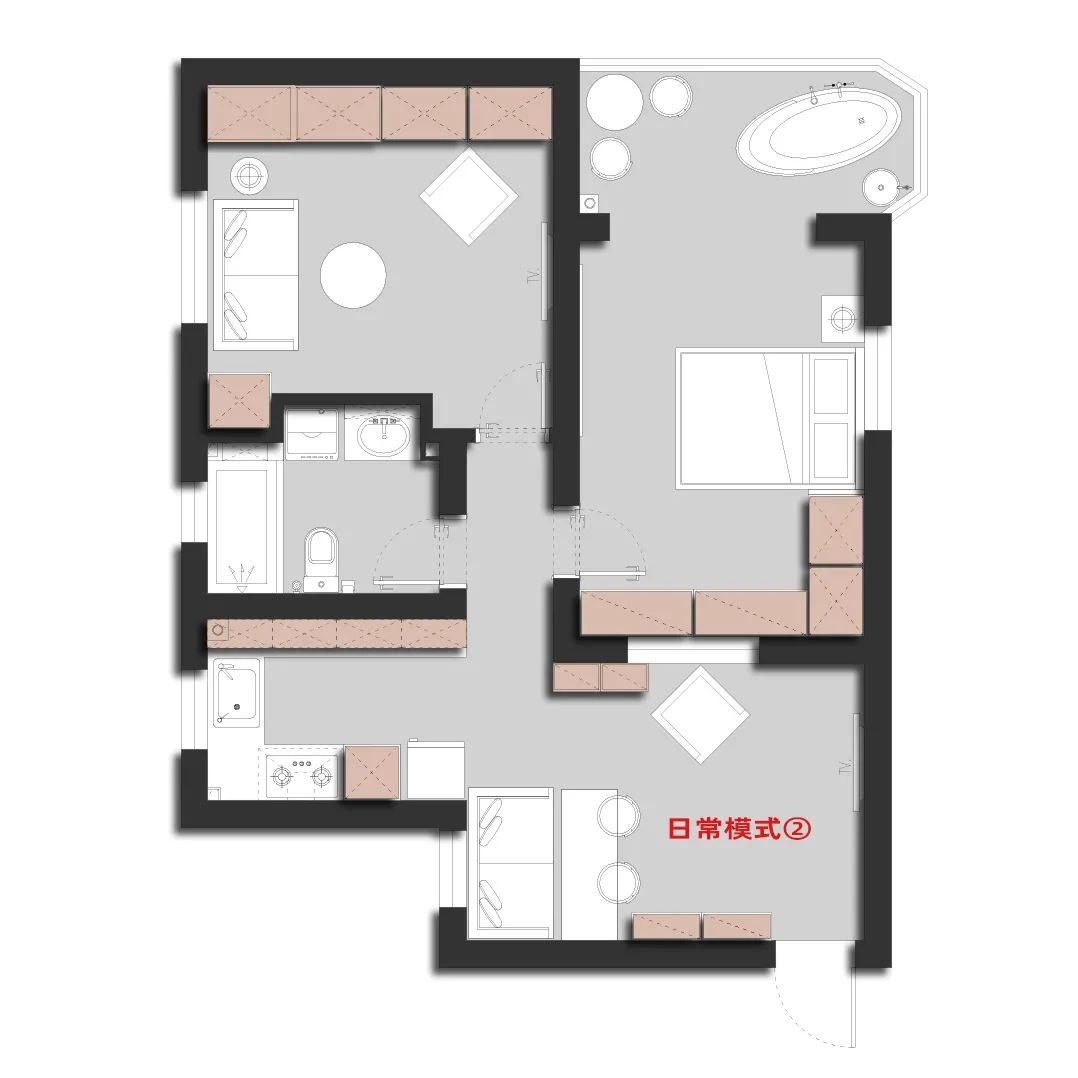 60m²现代复古婚房，高效利用空间解锁多样陈列模式-52