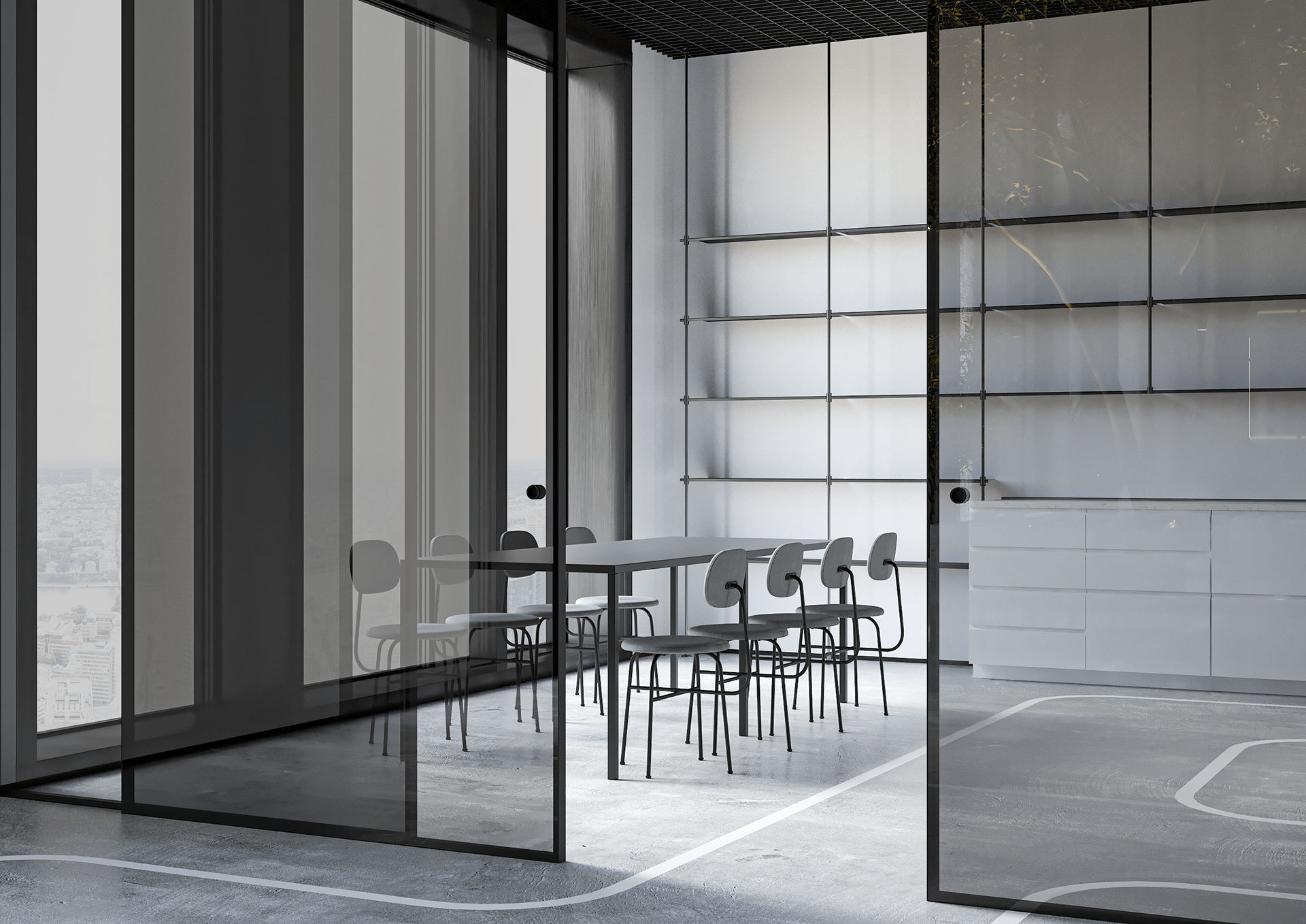 高级灰色系办公空间设计 超有氛围感！-21