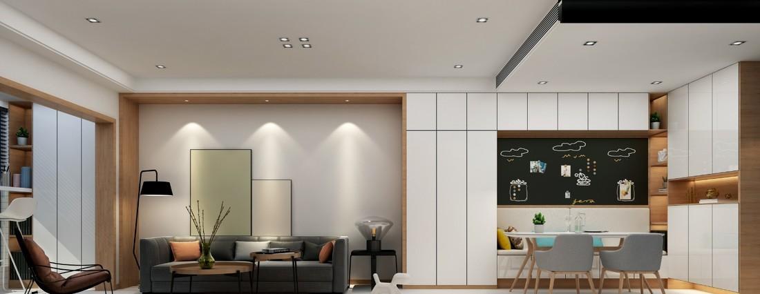 日式极简 99㎡三房设计，收纳空间丰富，阳台互通扩空间-18