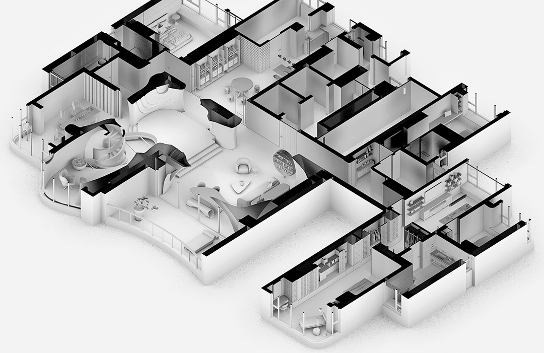 9SDG李东灿 · 广州480㎡当代豪宅,洞穴式居所,《空间协奏曲》丨中国广州-11