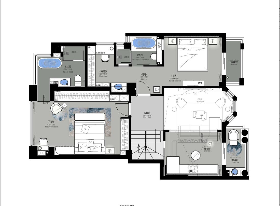 现代简约别墅设计-24