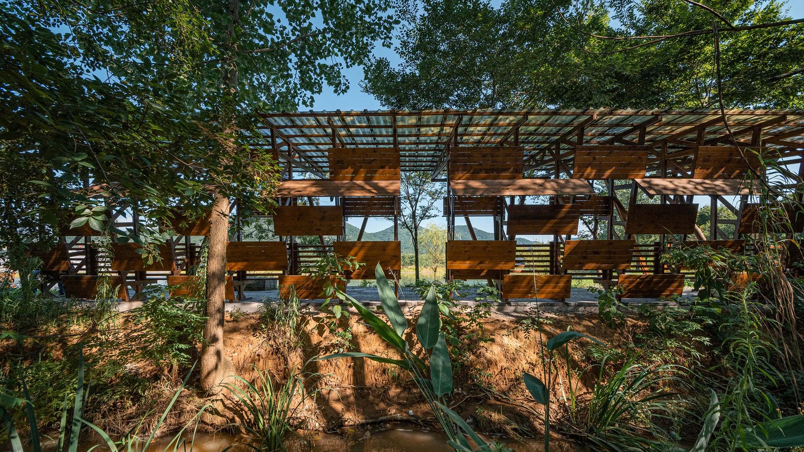 镇江茅山景区陈庄轻木水榭装置丨中国镇江丨东南大学建筑学院韩晓峰设计工作室-43