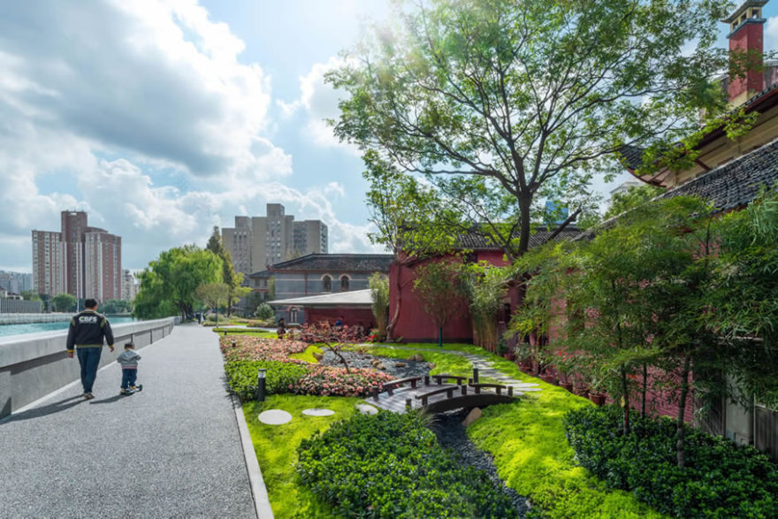 苏州河畔的英式庄园 · 华东政法大学长宁校区滨河景观提升丨中国上海-29
