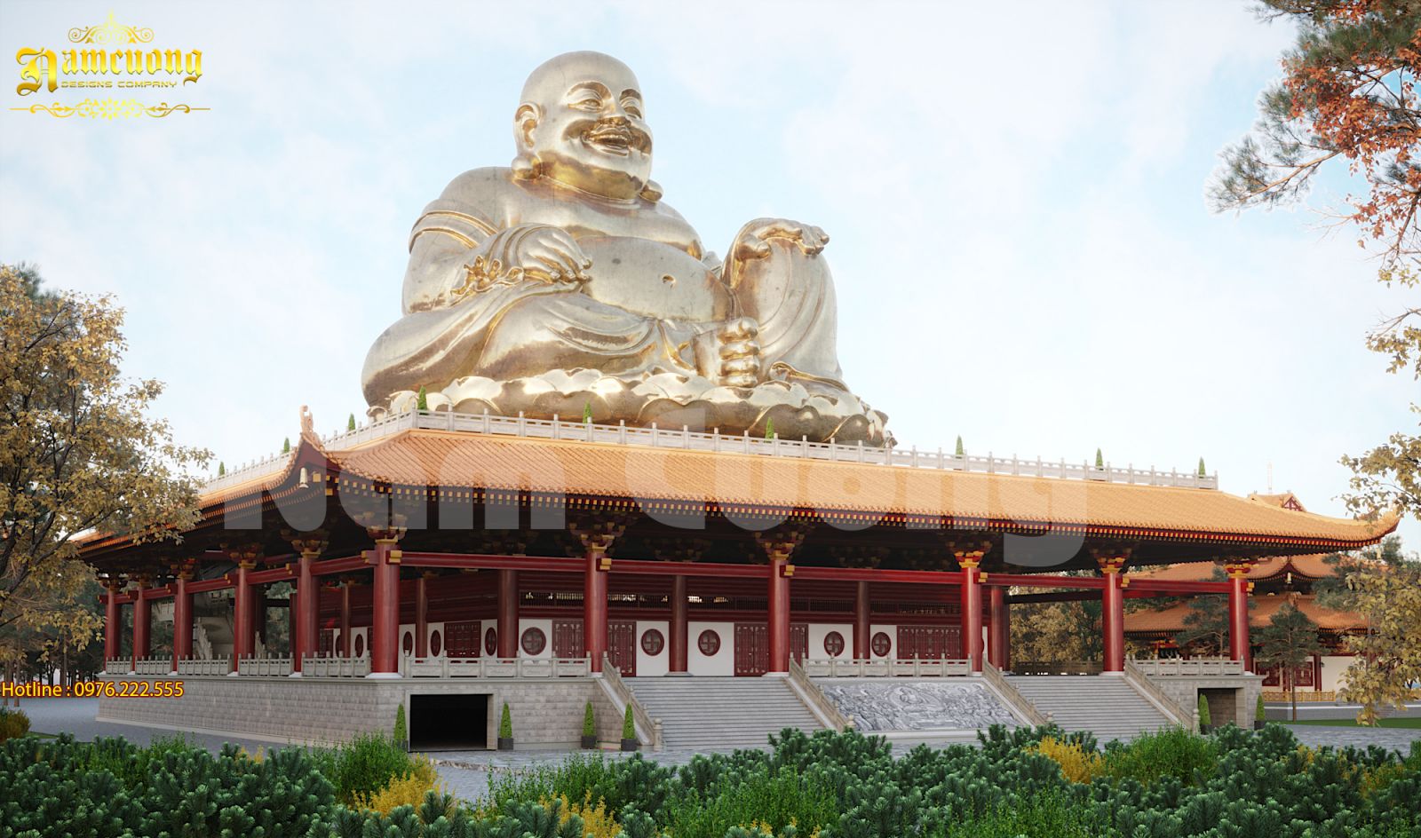 Thiết kế chùa Phật Quốc Vạn Thành | Công ty cổ phần tư vấn thiết kế và xây dựng Nam Cường-17