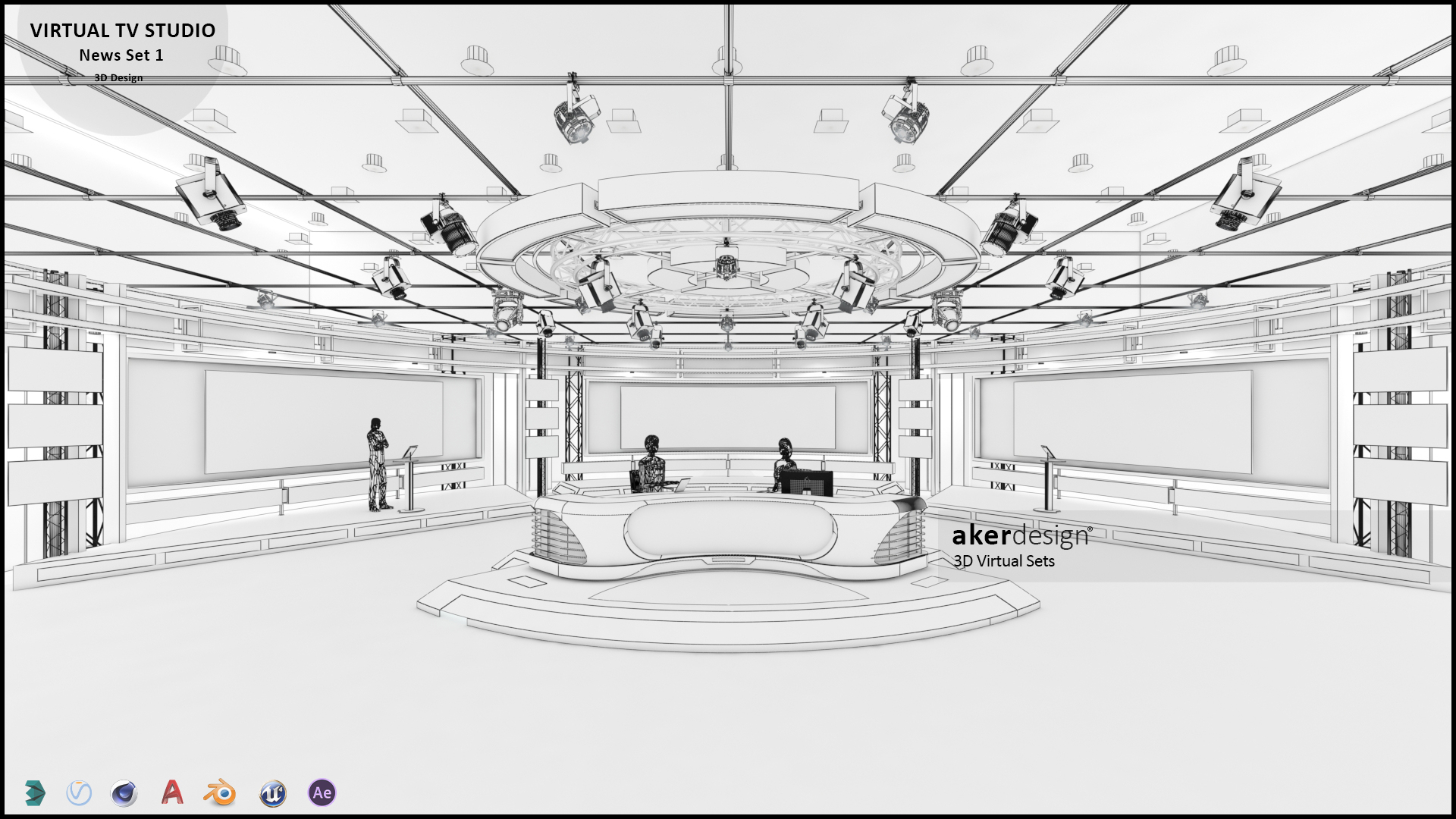 电视演播室布景集 13-5