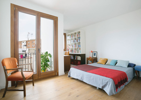 Barcelona apartment renovation by Nook with tiles and window seat-18