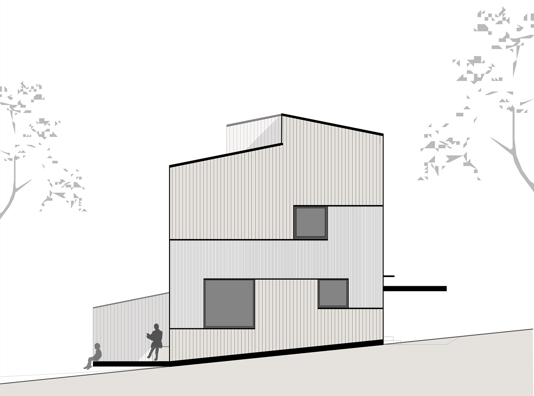 山坡上的半独立式住宅,奥地利 / MWArchitekten-46