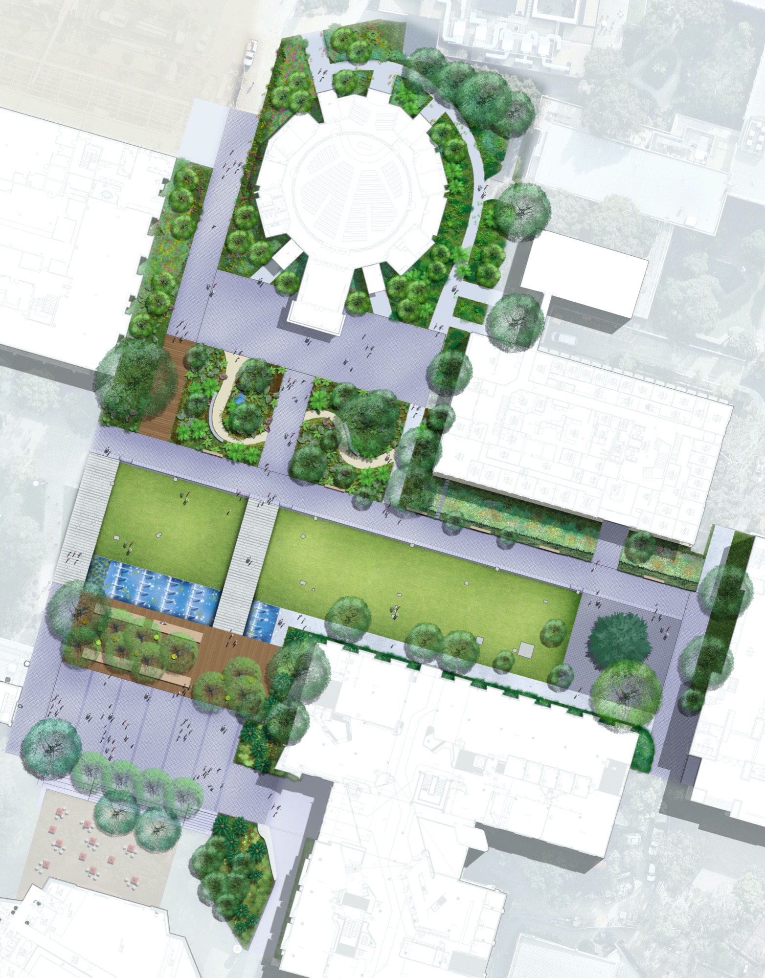 Monash 大学论坛景观设计丨澳大利亚丨TCL+Peter Elliot Architecture-3