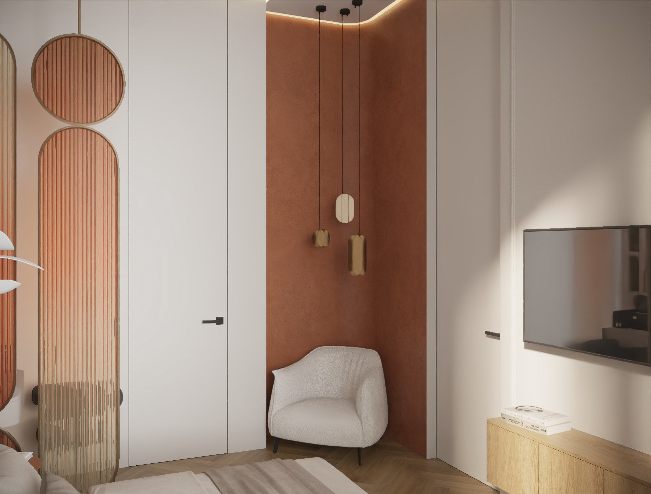 Современный интерьер с яркими акцентами-11