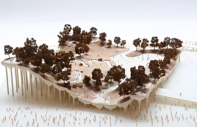 纽约水上混凝土“花盆”公园丨巴林哈德丨Heatherwick studio与马修·尼尔森景观团队-12