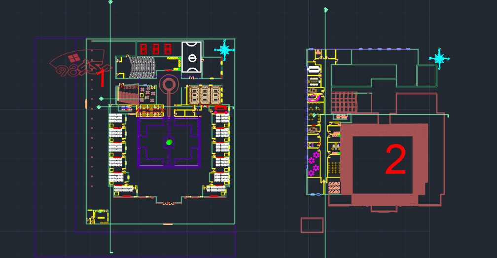 پروژه معماری مدرسه ابتدایی 12 کلاسه کامل | معماری 98-12