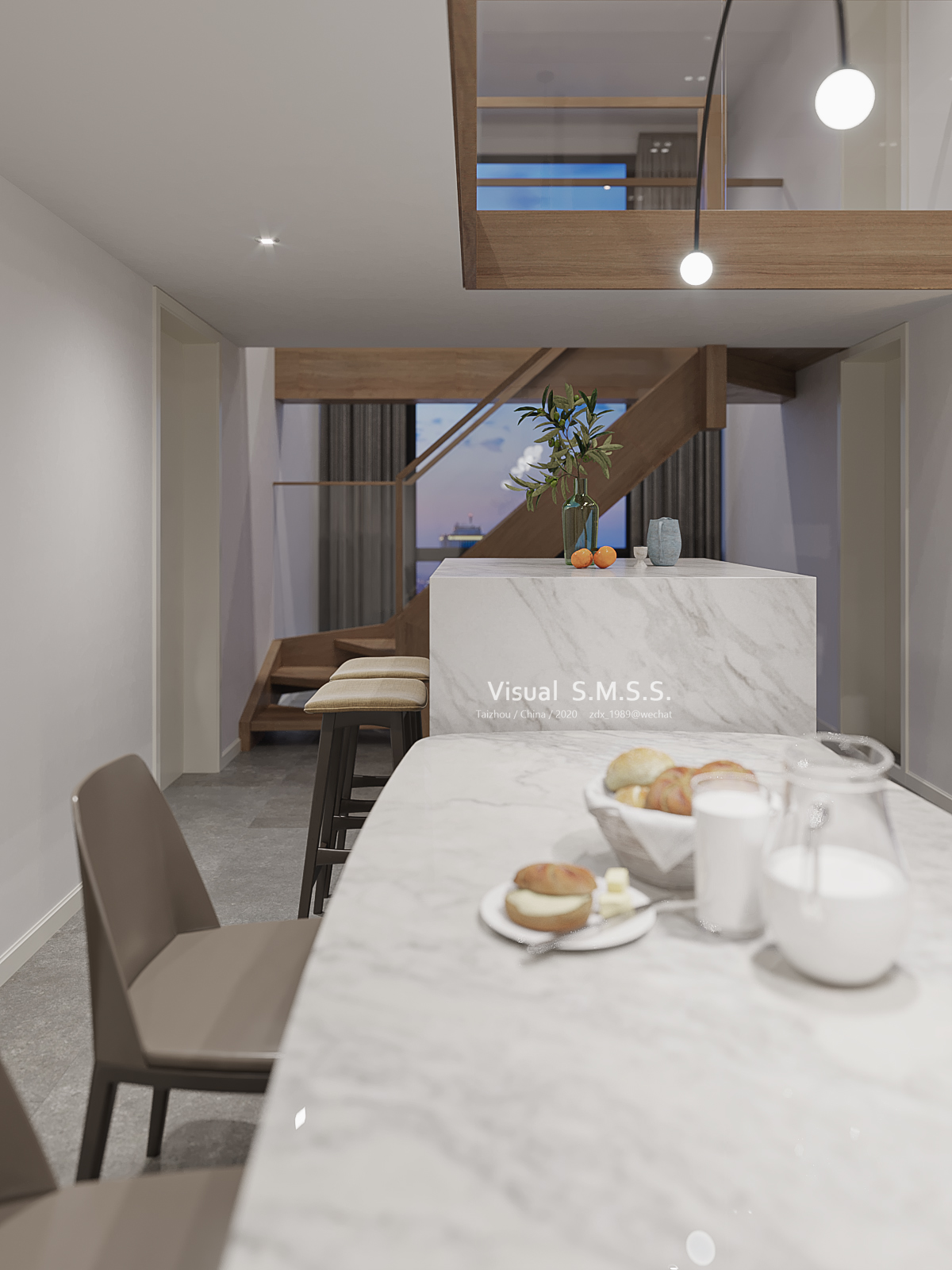 小高层夜景 | 现代简约与自然光影的完美融合-7