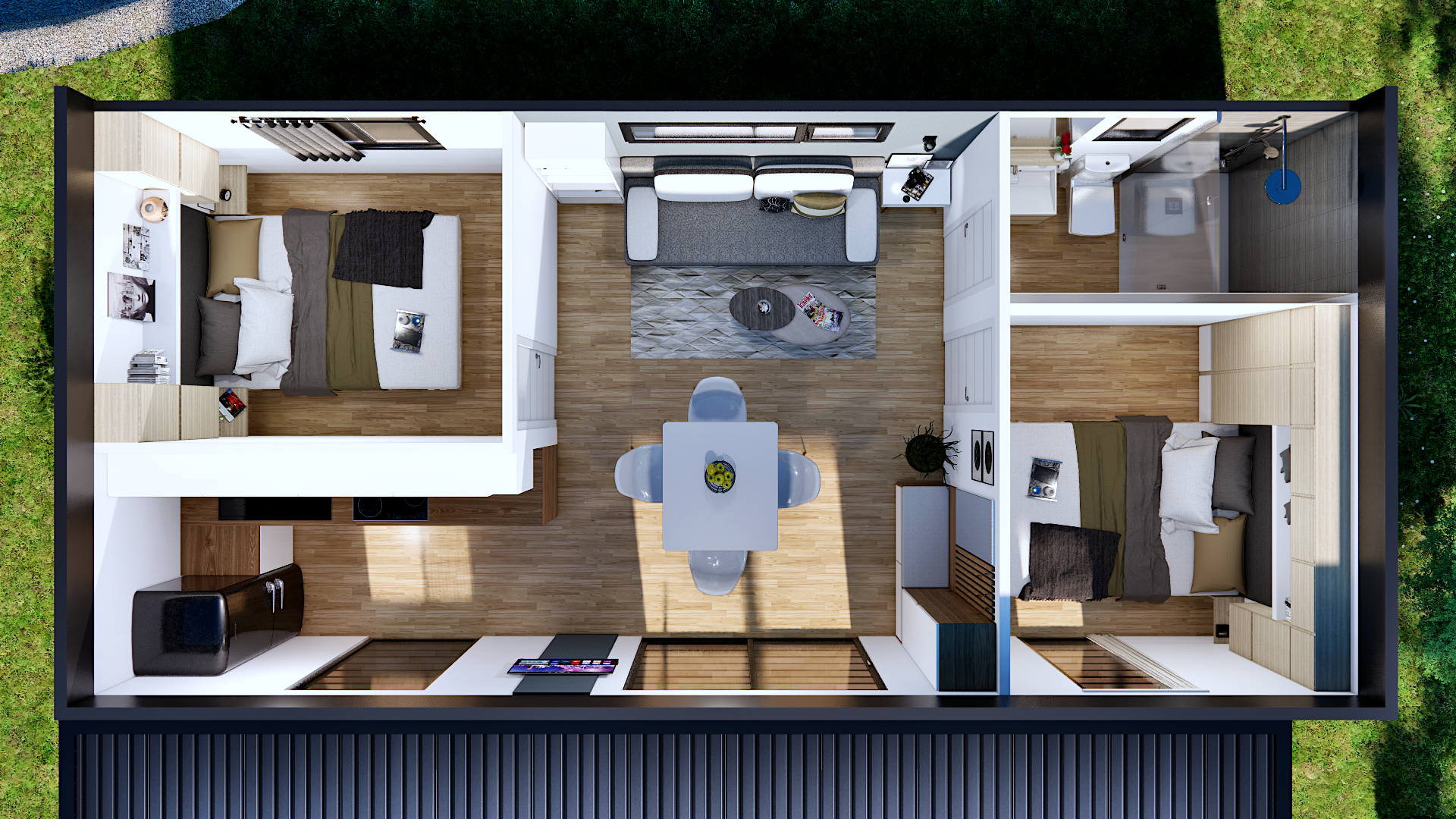 modern mobile home tiny house vacation house on 34m2-5