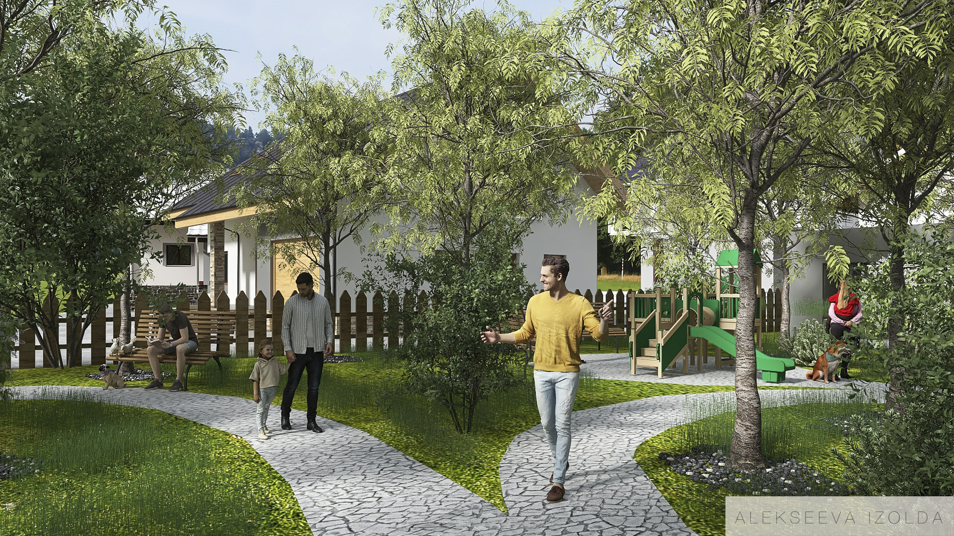 Въездная группа. Коттеджный поселок "Сердце Вуоксы"-4