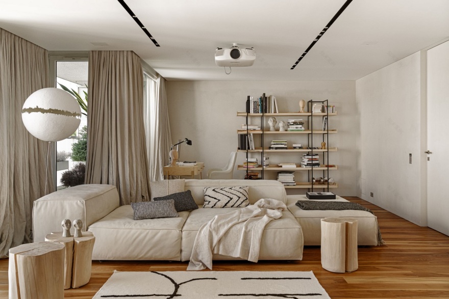 带露台和森林景观的公寓丨波兰华沙丨Katarzyna Kraszewska室内建筑工作室-36