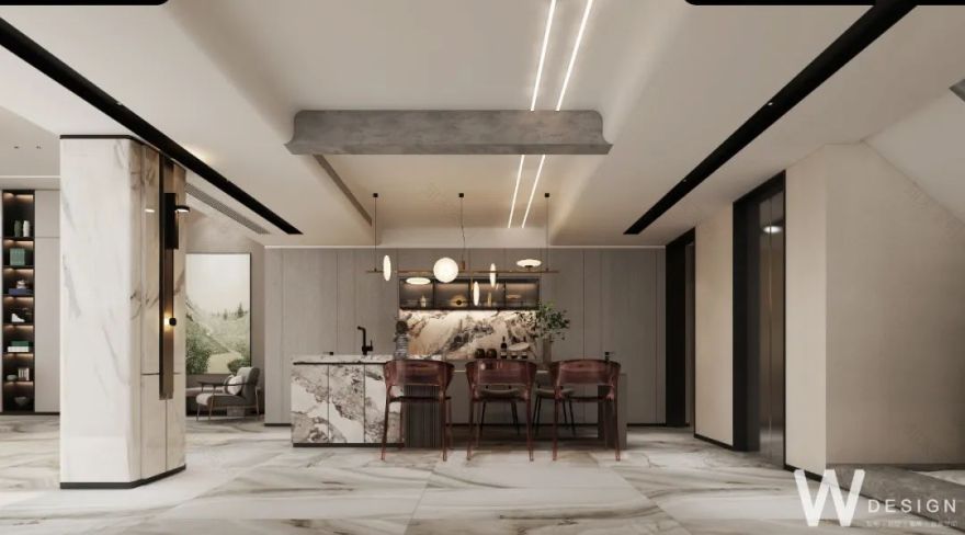 立于当下 静守自然 · 广州某别墅现代轻奢新中式设计丨中国广州丨广州W设计-17