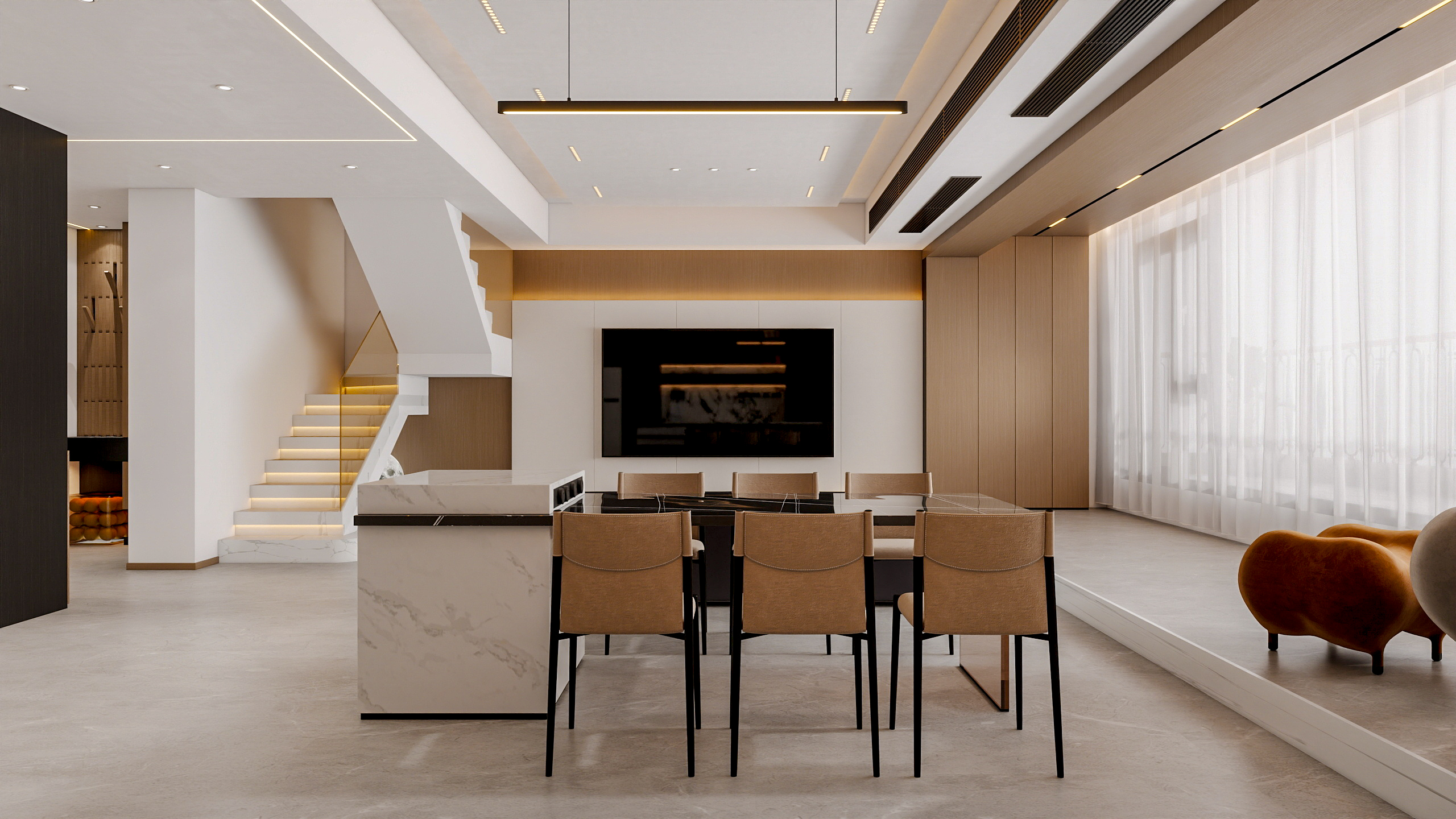 四川成都郫都春屿溪岸（295平方意式极简四居室）-15