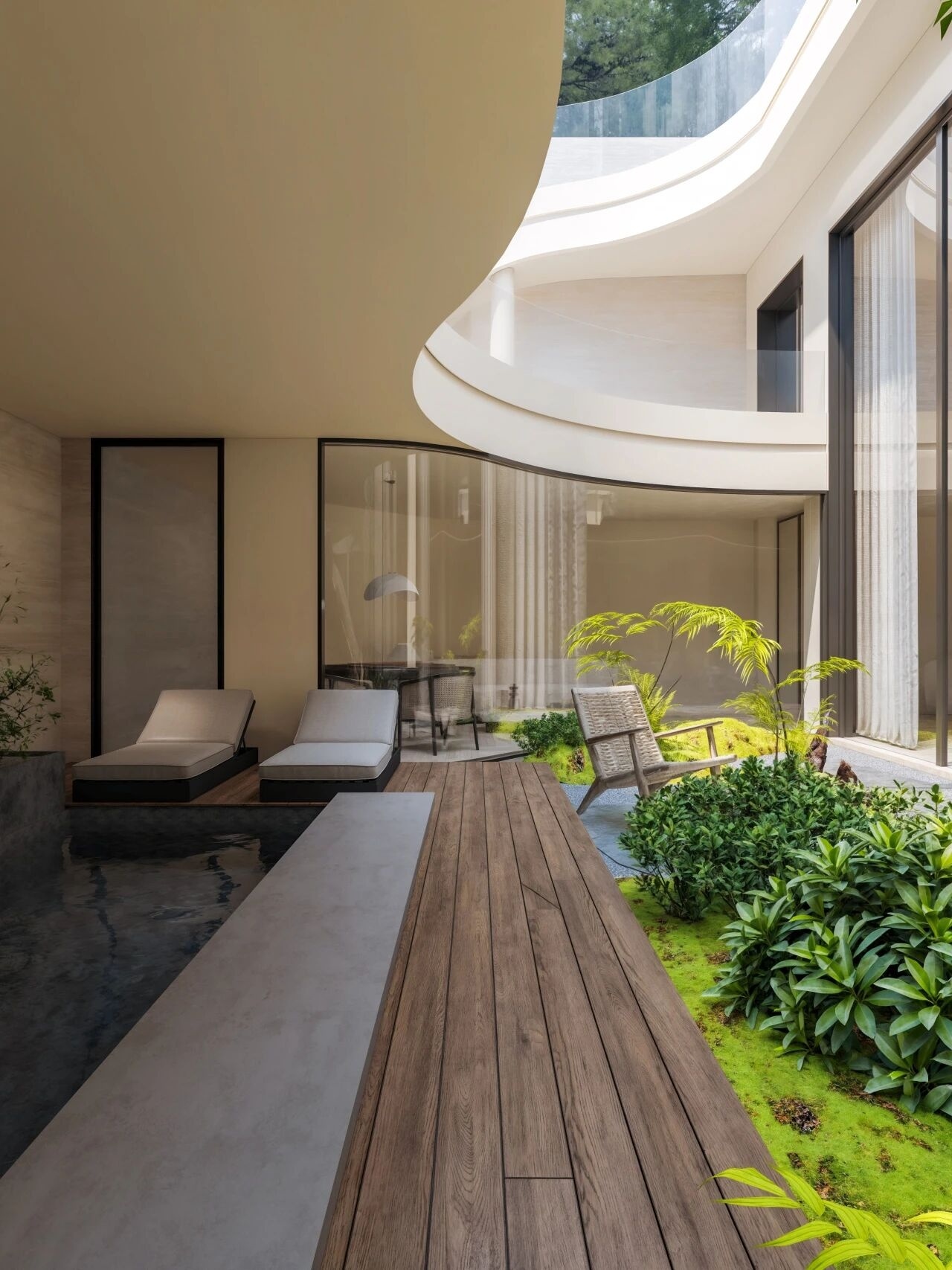 重庆紫檀庄园1300m²曲境别墅丨中国重庆丨美及空间设计-23