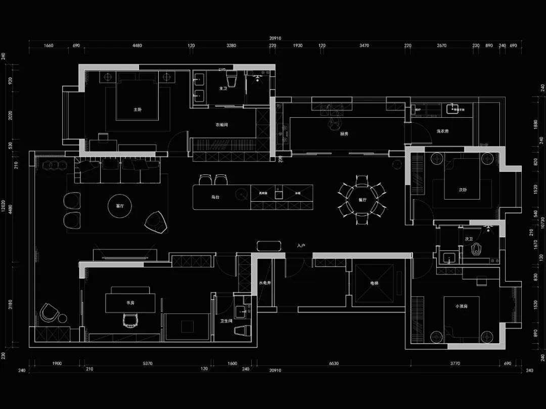 200m²极简空间全案设计丨中国长沙丨周笙笙全案设计工作室-1