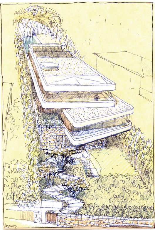 岩石与书的共生,悉尼港边的六度分隔度住宅(The Books House)-12