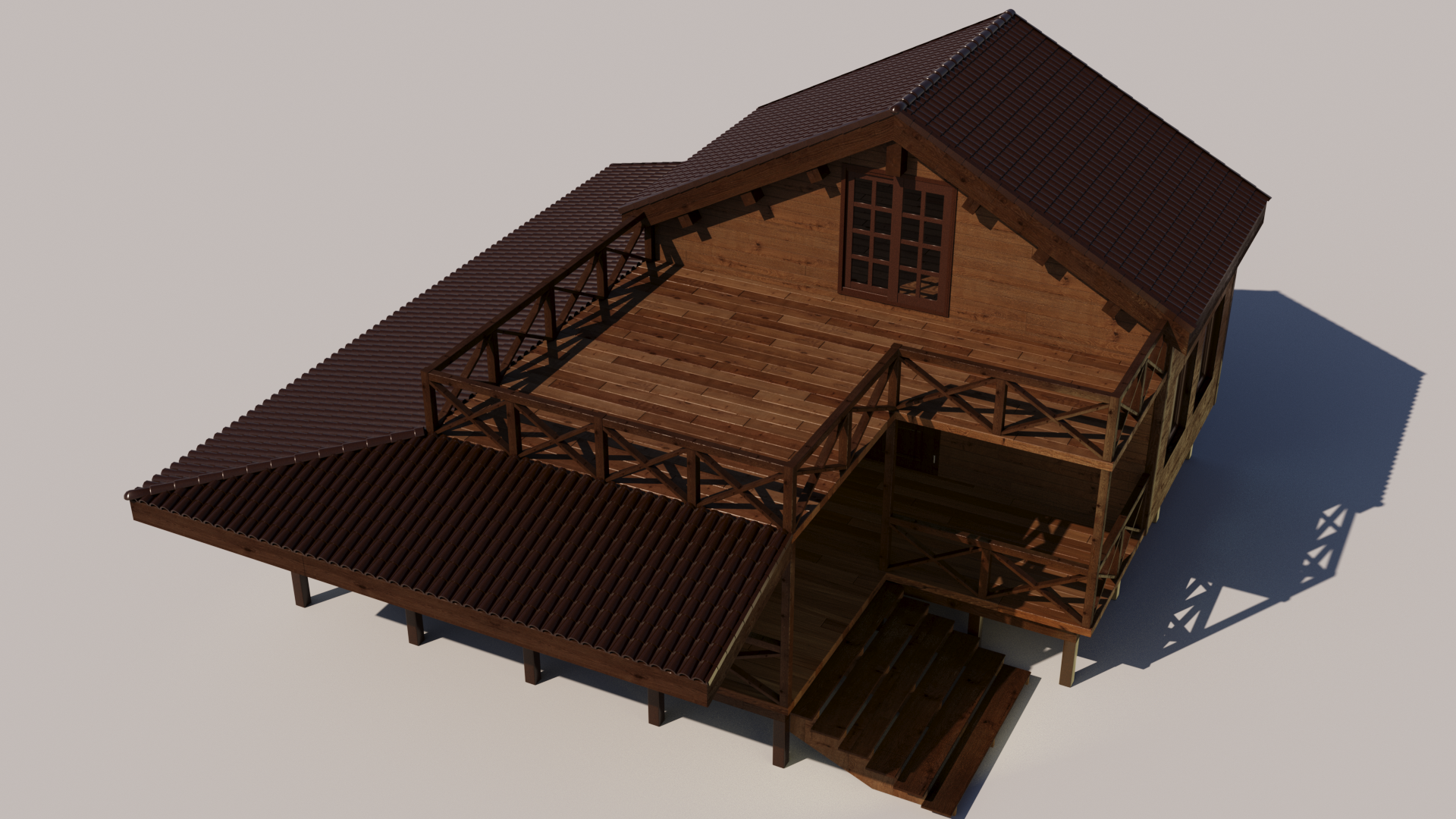 郊区住宅项目（森林中桩基础框架房屋）-8