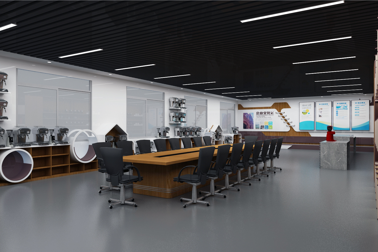 咖啡展示厅最终稿设计3D效果图-4