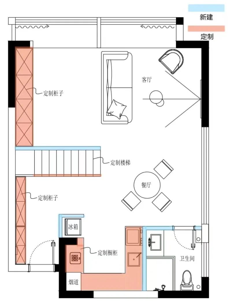 63㎡公寓变小复式,猫狗双全的惬意独居生活丨中国成都丨十六月工作室-13