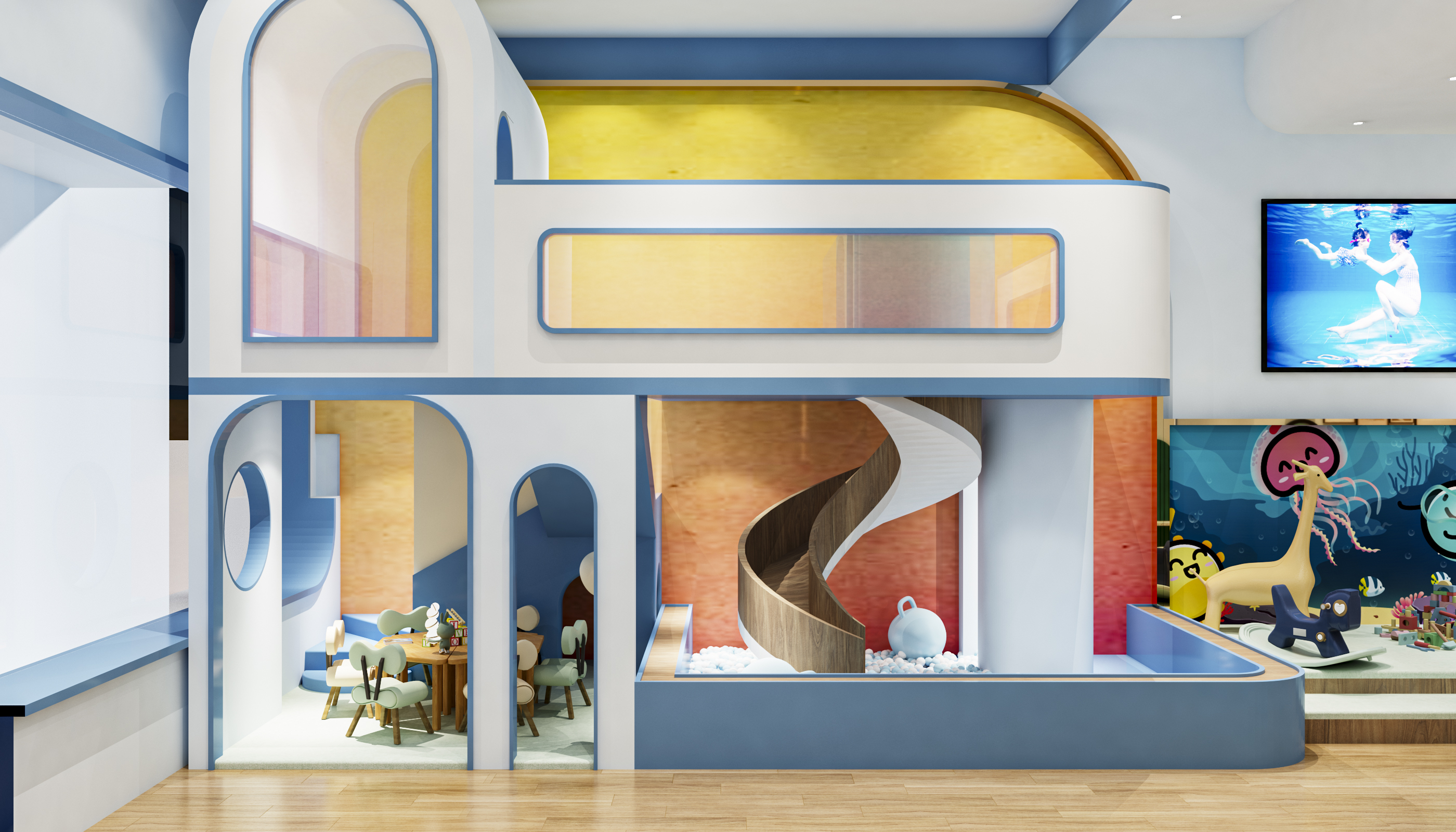 吐泡泡亲子游泳俱乐部番禺店 2·0丨中国广州丨意匠工作室-11