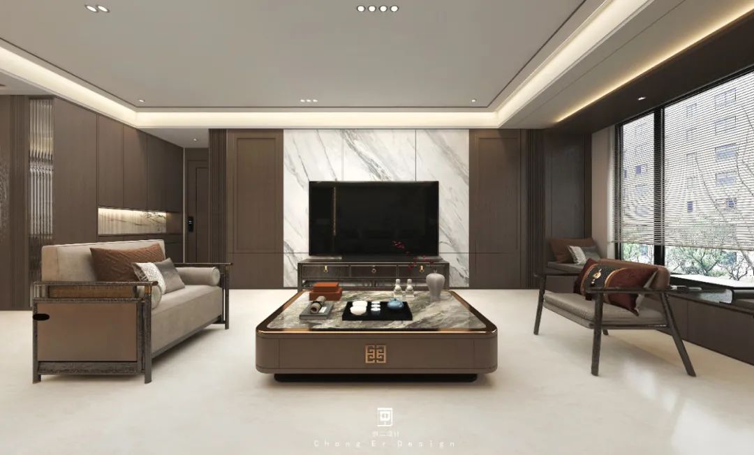 绿谷·云山墅 · 新中式风格的诗意家居设计丨中国泰安丨虫二设计-13