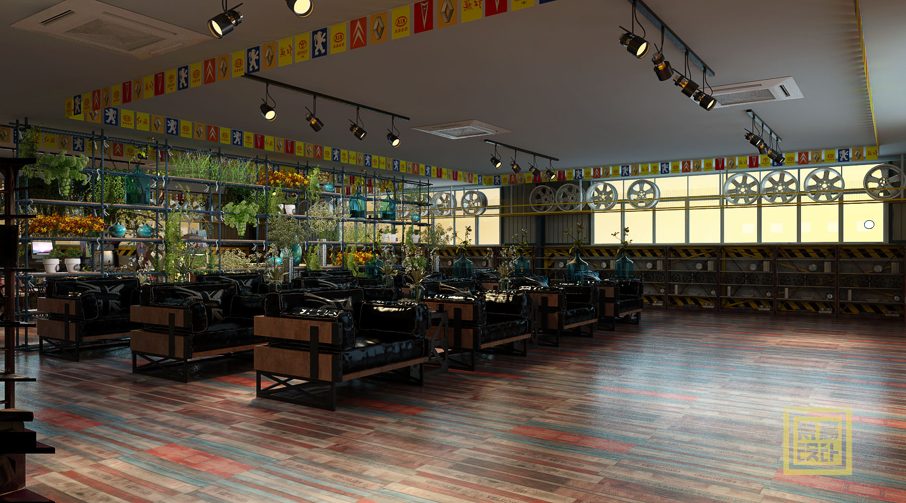 16 年工业风汽修俱乐部，演绎复古与时尚的完美结合-5