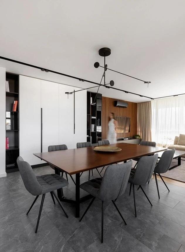 乌克兰98㎡现代风公寓设计，角落空间这样设计太实用了！-37